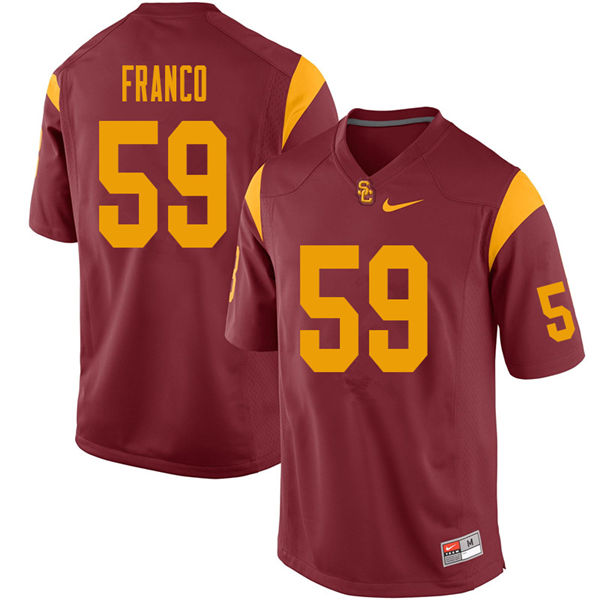 Men #59 Isaac Franco USC Trojans College Football Jerseys Sale-Cardinal